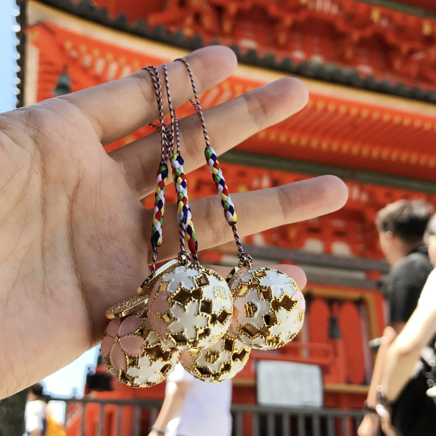 日本清水寺 樱铃御守 樱花铃铛智慧健康桃花护身符手机链书包挂件