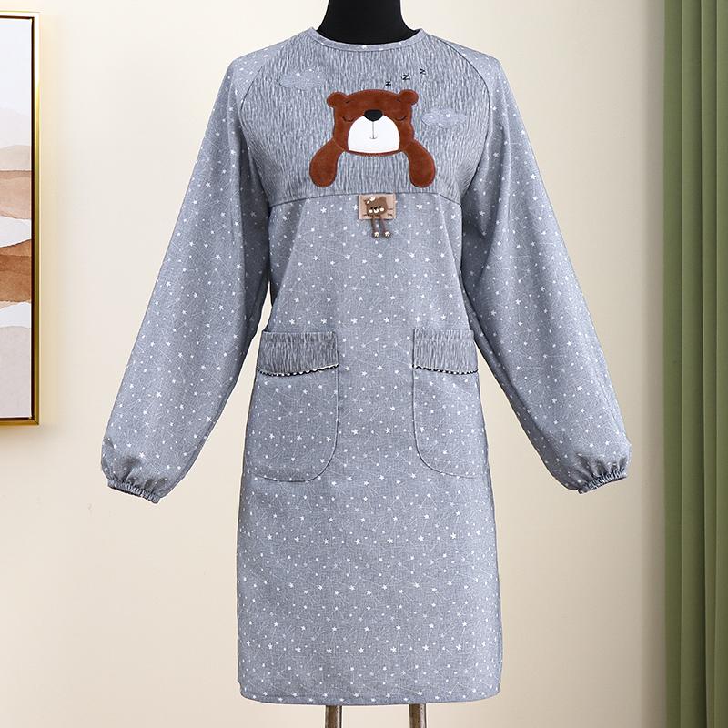 罩衣蓓诺姿涤棉防尘纯色手工时尚