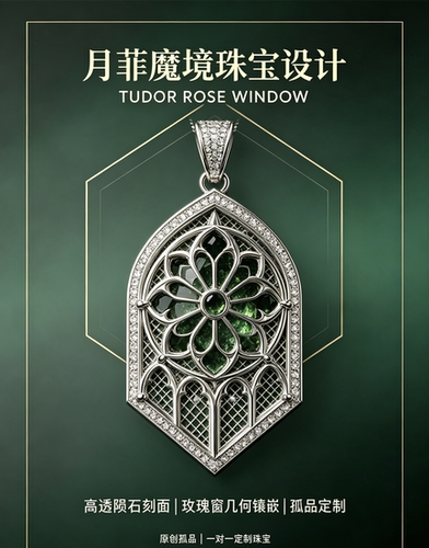 定制优雅时代珠宝水晶吊坠女款吊坠项链礼物送女友闺蜜生日礼物