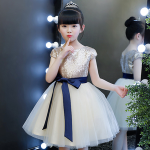儿童礼服洋气公主裙女童蓬蓬纱高端花童婚礼钢琴六一演出服晚礼服