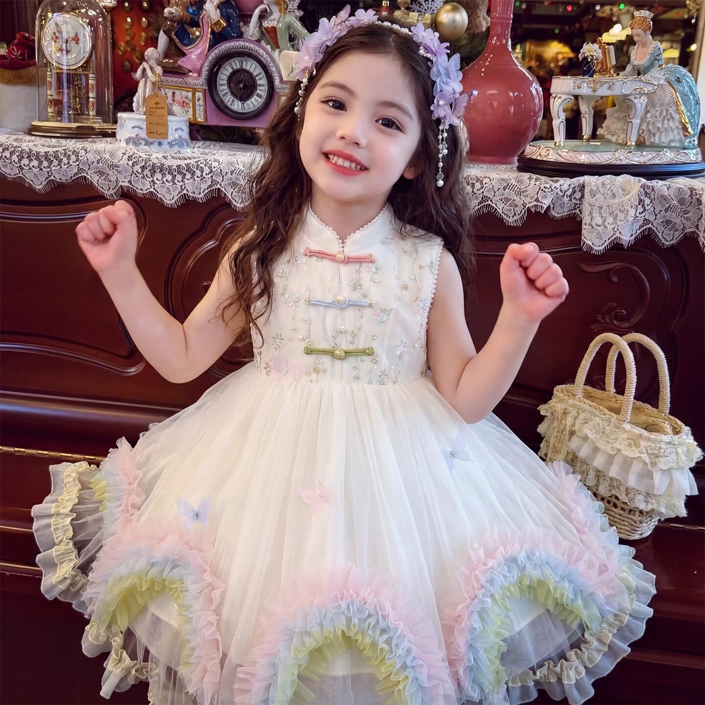 女童连衣裙夏装2026新款儿童夏季背心裙子小女孩新中式旗袍公主裙