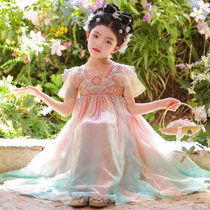 汉服女童夏季儿童超仙古装裙子2026新款中国风唐装女孩古风连衣裙