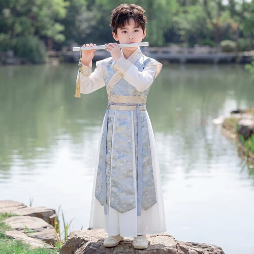 男童汉服春装2026新款儿童中式古装男孩中国风小少爷帅气古风唐装