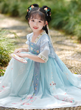 儿童汉服夏季中国风古装裙子女童2026新款女孩古风唐装公主连衣裙