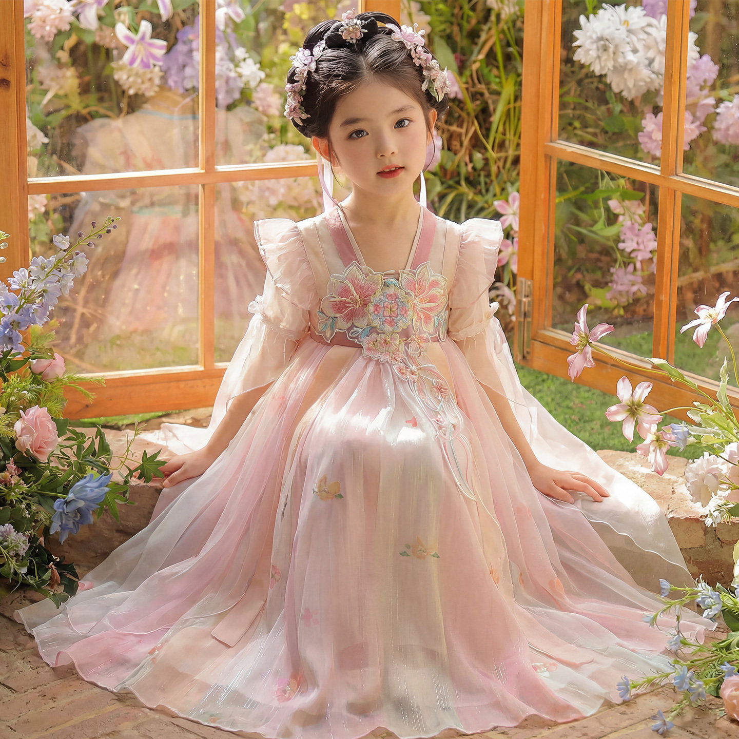 汉服女童夏季2026新款儿童中国风唐装古风超仙公主古装女孩连衣裙