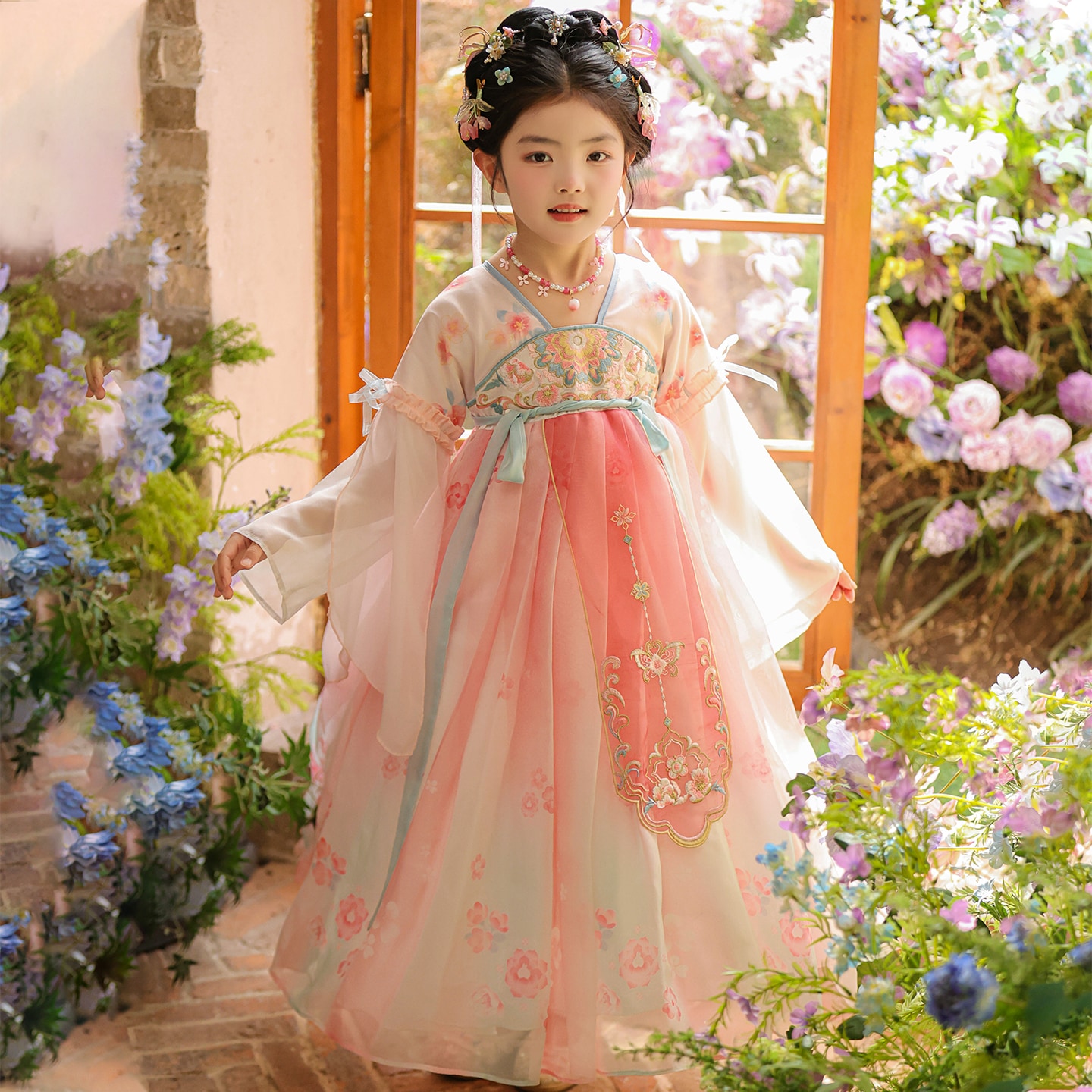 汉服女童超仙古风公主连衣裙儿童2026新款国风小女孩中秋绝美古装