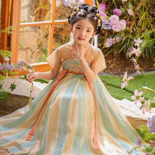 汉服女童夏季2026新款儿童古风高端仙气薄款公主裙女孩古装连衣裙