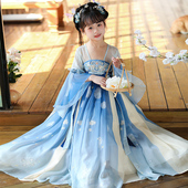 中国风连衣裙 女孩夏季 汉服女童春秋儿童古风超仙古装 裙子2026新款