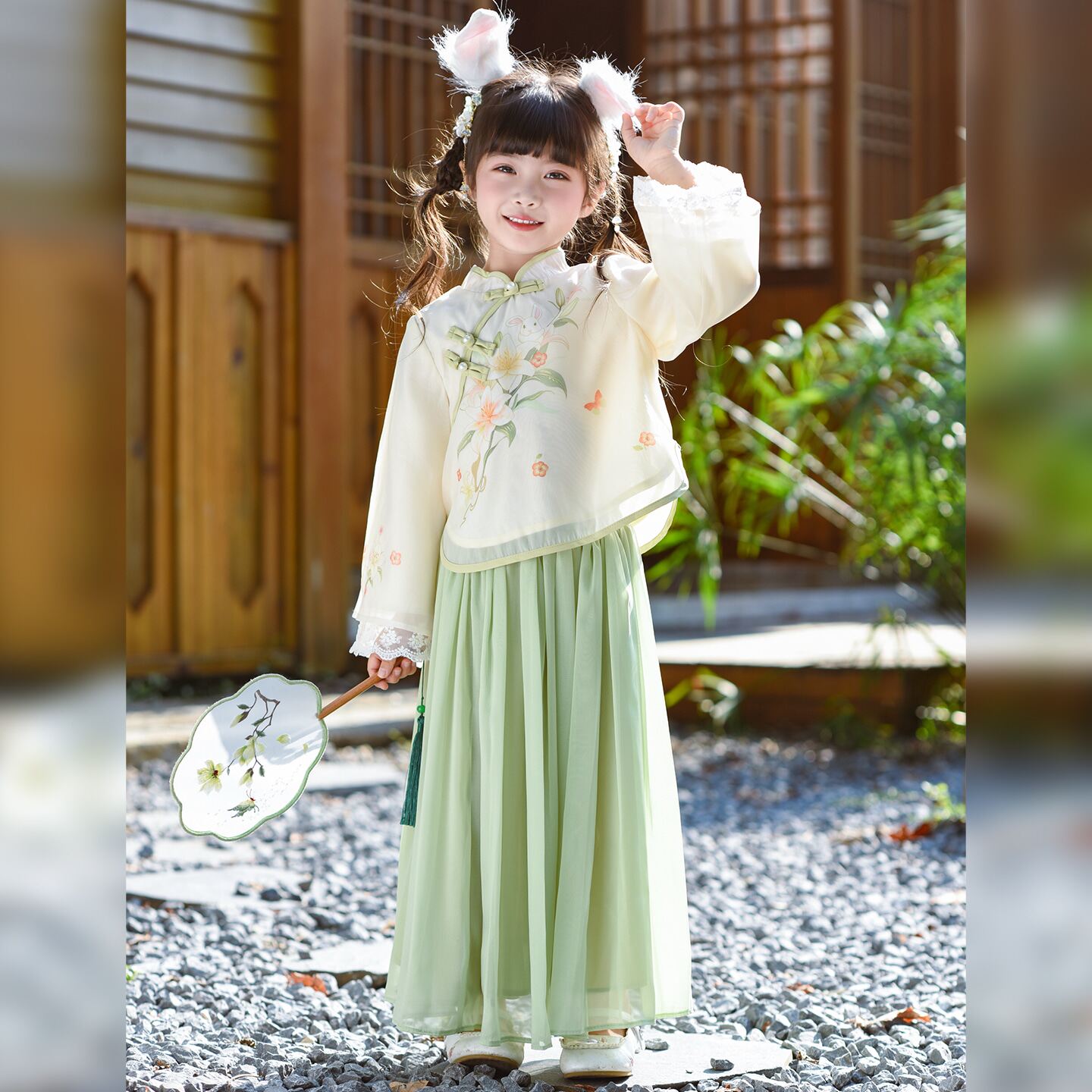 女童国风套装2026新款秋季儿童汉服古风裙女孩新中式日常可穿唐装