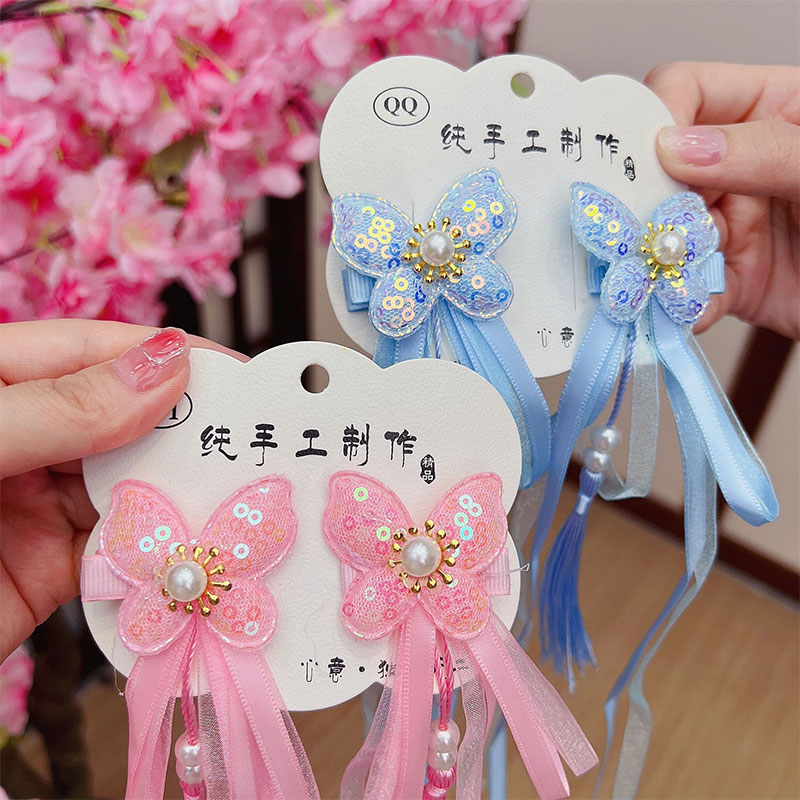 女童古装汉服发饰步摇流苏发夹