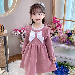 春装 春季 女童连衣裙2023新款 春秋女孩秋冬裙子冬款 儿童公主裙童装