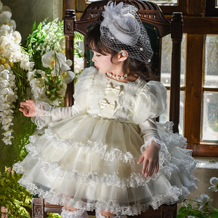女童洛丽塔公主裙小女孩秋装2026新款洋气儿童生日裙子春秋连衣裙