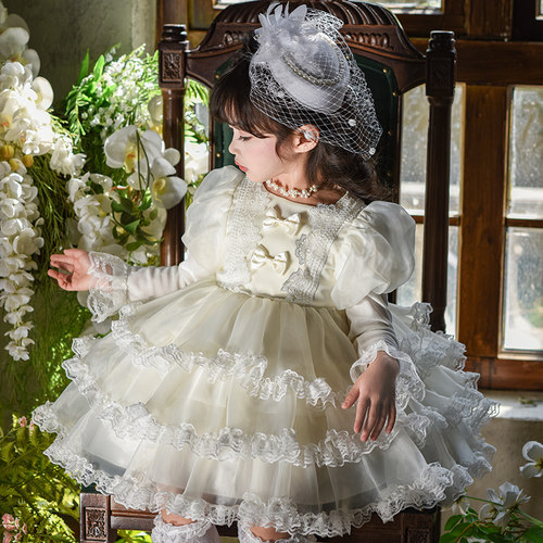女童洛丽塔公主裙小女孩秋装2025新款洋气儿童生日裙子春秋连衣裙