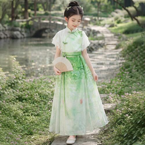 女童汉服夏季古风2026新款中国风儿童马面裙套装小女孩新中式唐装