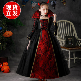 万圣节儿童服装 扮魔法女巫吸血鬼化妆舞会派对 女童cosplay角色装
