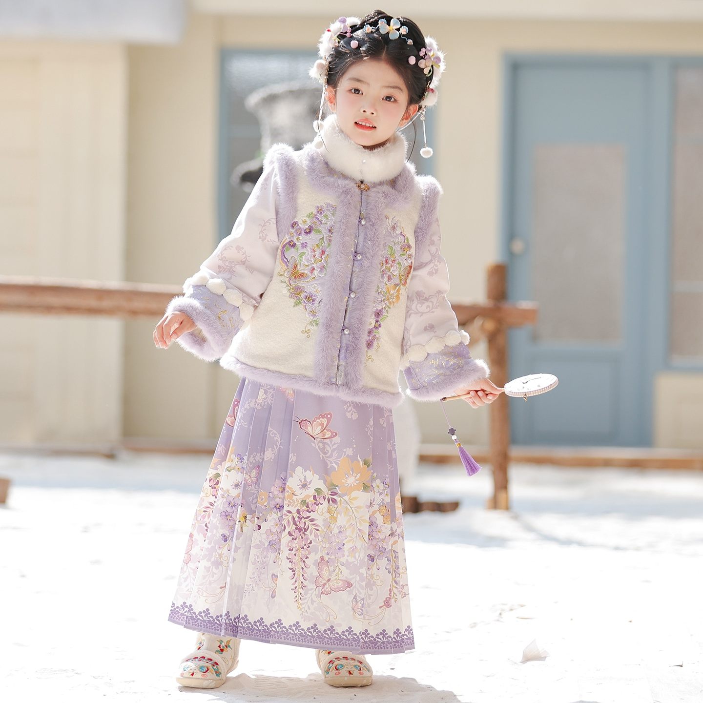 汉服女童冬装2026新款儿童拜年服古风加绒新中式冬裙小女孩过年服,童装/婴儿装/亲子装,唐装,淘宝优惠券,粉丝福利购,淘宝优惠卷