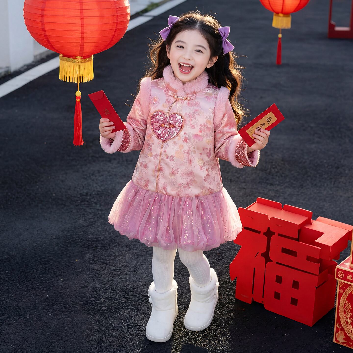 女童拜年服冬装2026新款儿童国风裙子小女孩过年衣服新中式旗袍裙