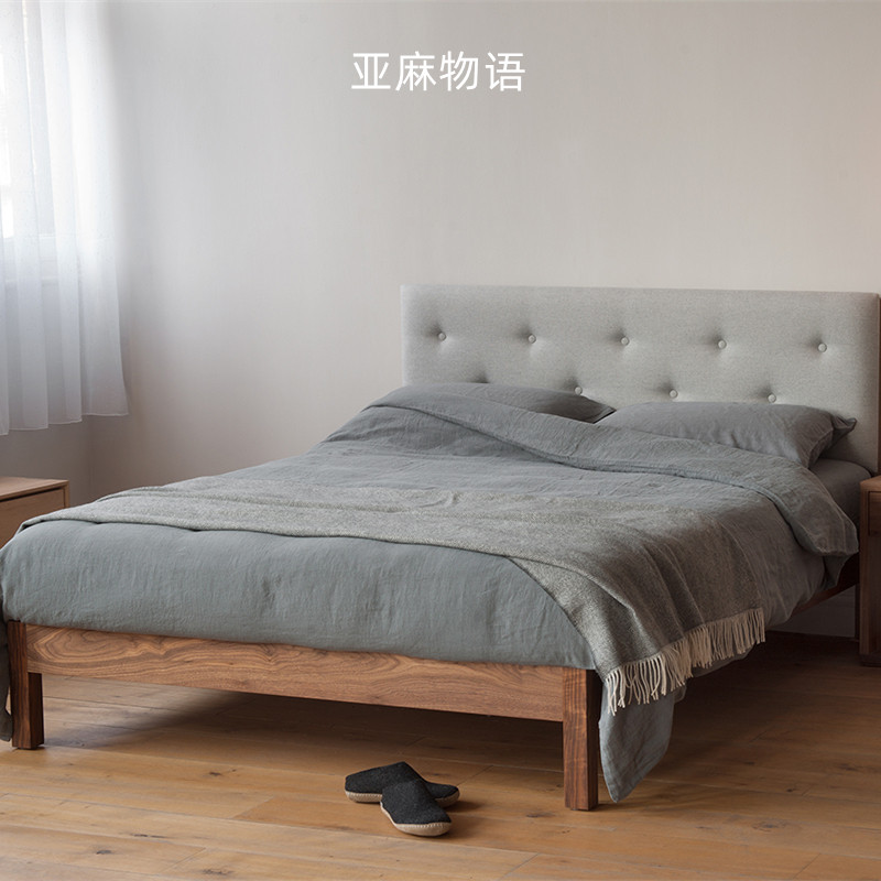 进口亚麻床品四件套深睡眠软透气