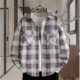 衬衫 2026新款 复古潮牌格子长袖 牛仔外套男春季 男生青少年夹克 爆款