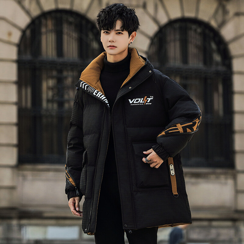 冬装外套2024新款棉衣男冬季加厚防寒中长款棉服韩版潮流休闲棉袄