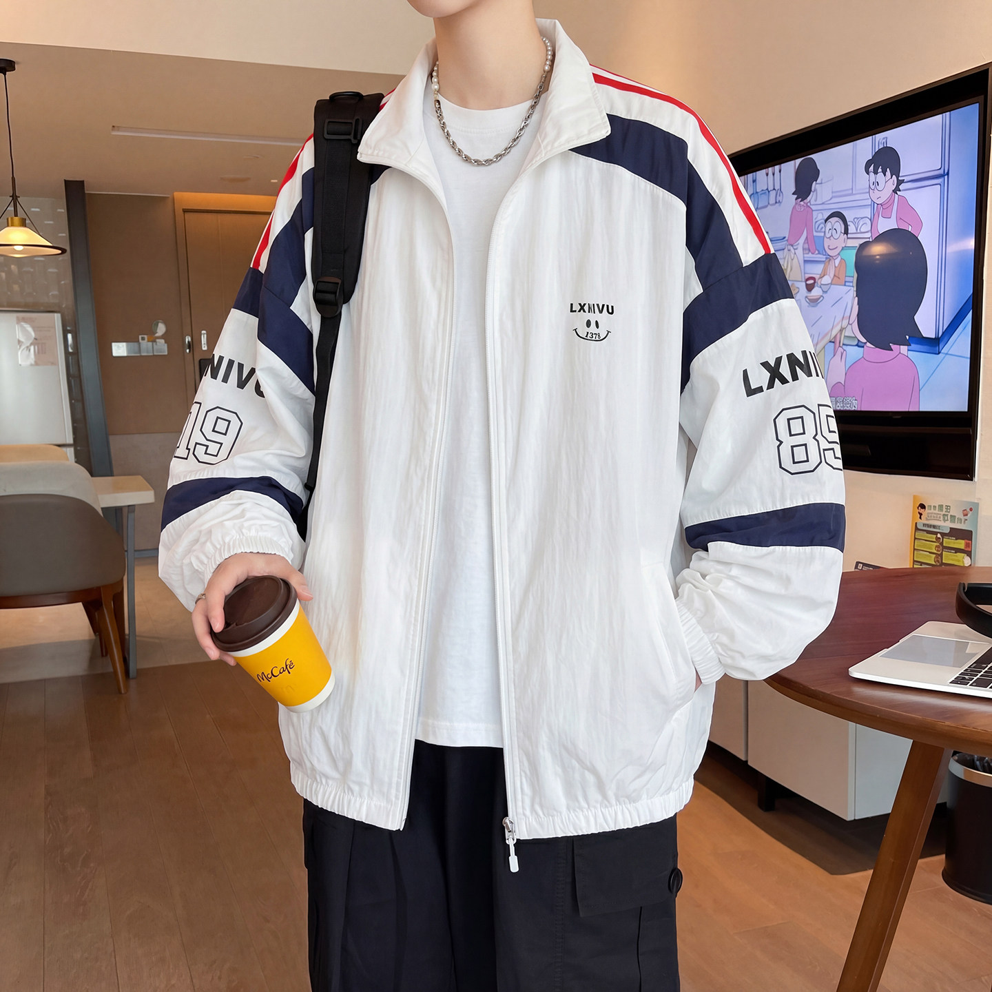 无帽防晒衣夏季青少年速干薄款冰丝外套男初中学生宽松透气防晒服图片