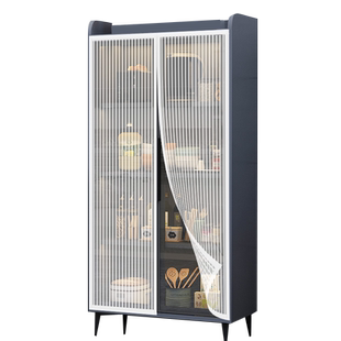 碗柜防尘帘鞋柜书柜衣柜遮挡帘透气防蝇虫魔术贴免打孔磁吸防尘