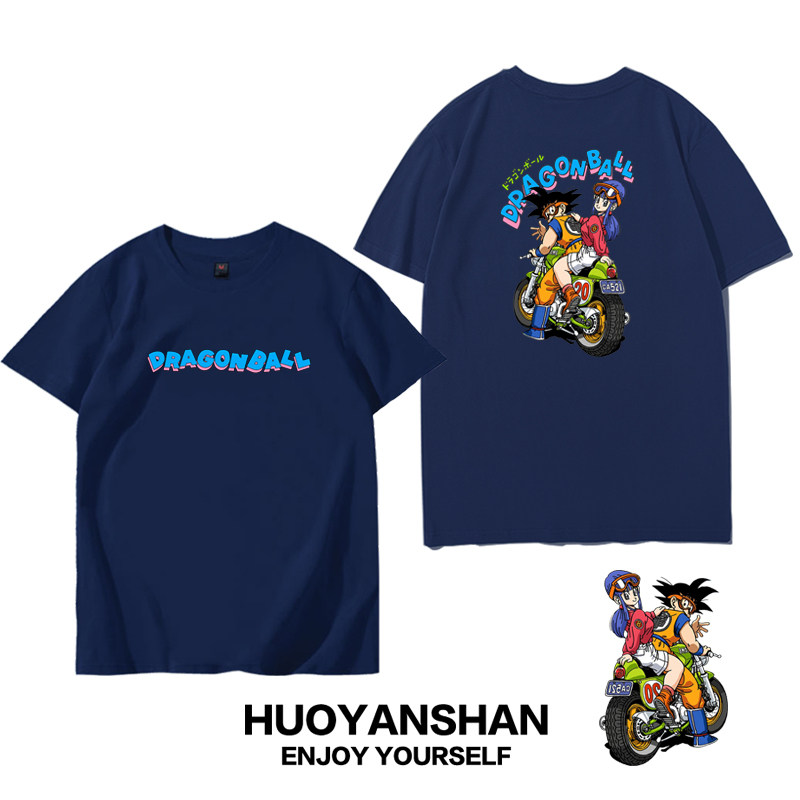 七龙珠T恤男女新款纯棉情侣夏装孙悟空布玛短袖动漫卡通日系半袖