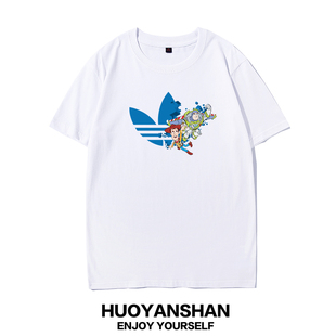 皮克斯巴斯光年短袖T恤男女联名潮牌纯棉宽松情侣装胡迪大码半袖