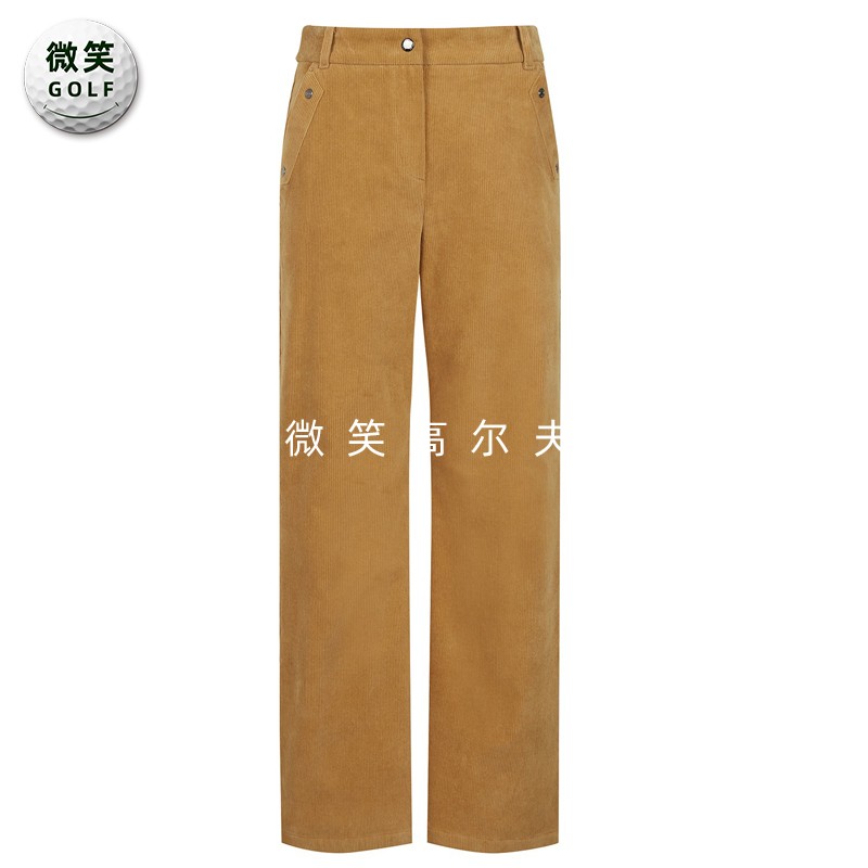 高尔夫球裤女灯芯绒复古运动长裤