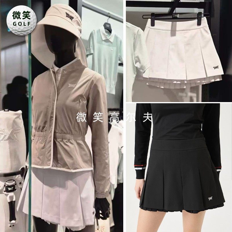 高尔夫女不规则层叠百褶运动短裙