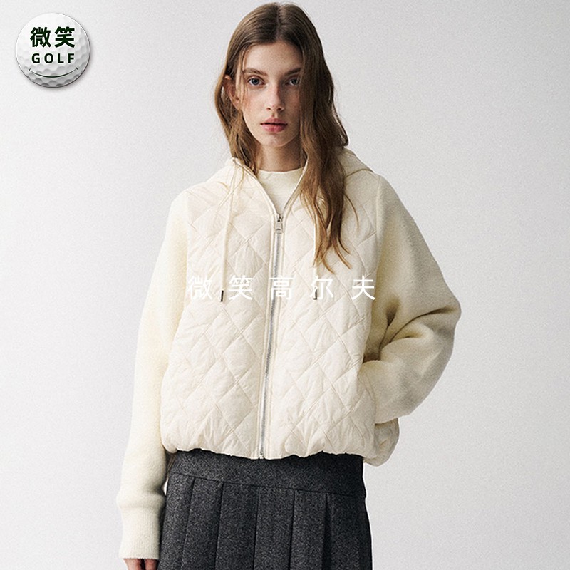 特价2025冬季新款韩国代购宽松时尚高尔夫球服女士连帽夹克外套