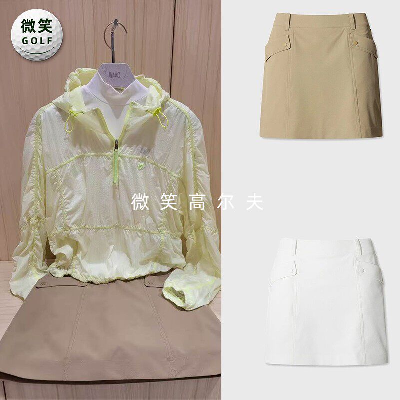 2026夏季新款韩国代购WAAC纯色简约高尔夫球服女士工装风半身短裙