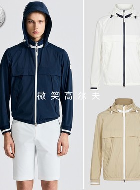 2025夏季新品韩国代购GFOR*高尔夫男士连帽拉链字母运动夹克外套