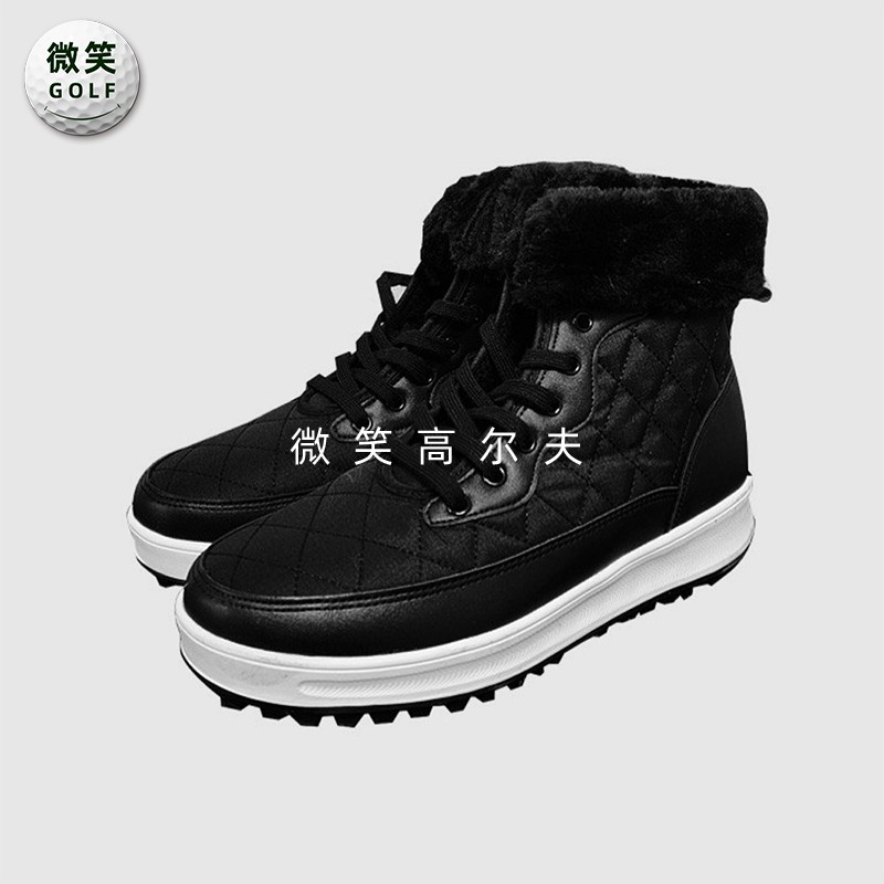 特价2025冬季新款韩国代购厚底防滑高尔夫球鞋女士高帮运动鞋中靴