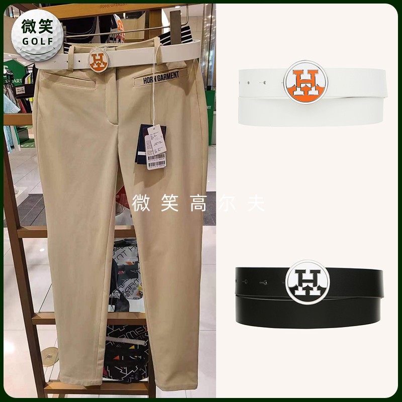 高尔夫H字母标志HORN GARMENT2023春款韩国代购女士运动腰带