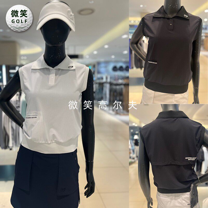 2025夏新款韩国代购MASTER PG宽松休闲高尔夫球服女士无袖T恤GOLF