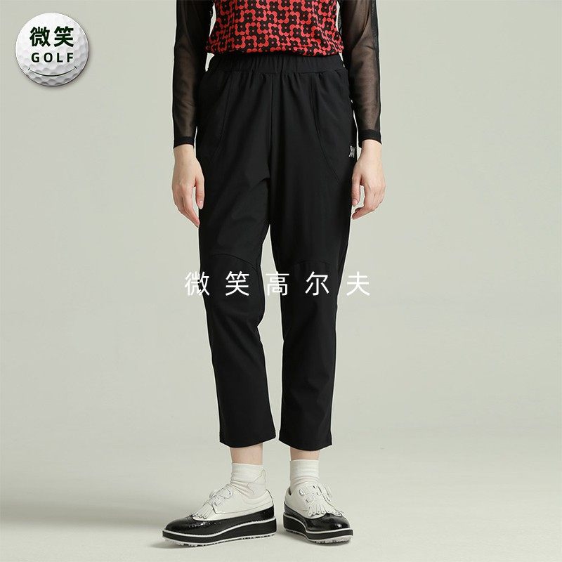 特价2025夏新款韩国代购宽松休闲高尔夫球服女士哈伦运动长裤GOLF