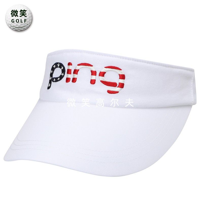 2025夏新品韩国代购PING高尔夫球帽女士字母图案遮阳运动无顶帽