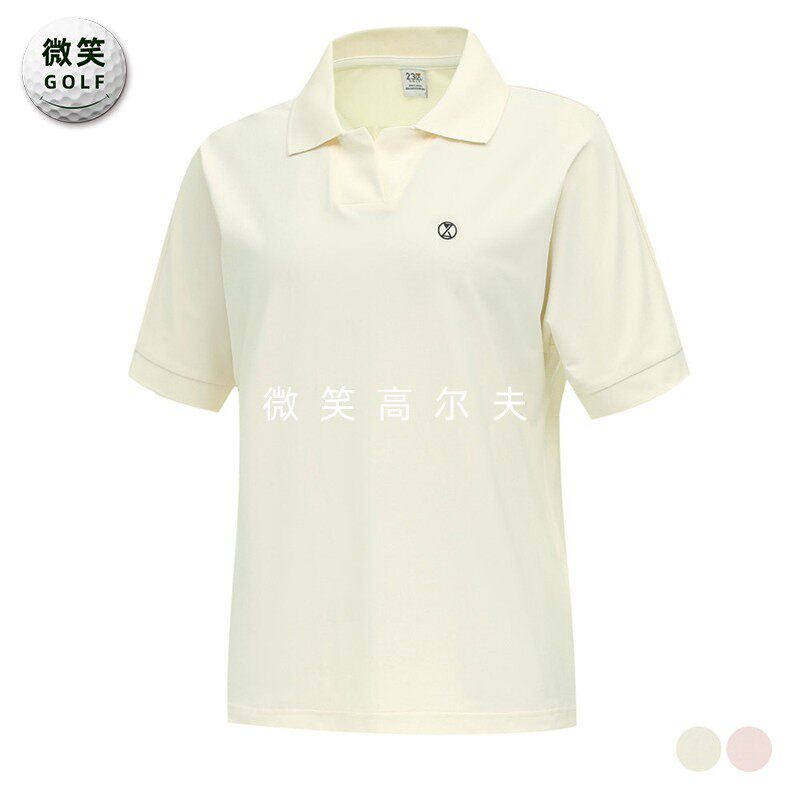 特价2025夏新款韩国代购纯色宽松高尔夫球服女士运动短袖T恤GOLF