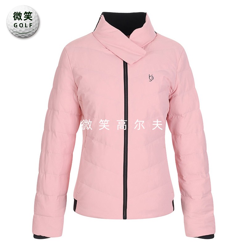 特价2025冬季新款韩国代购围巾领口高尔夫球服女士保暖羽绒服外套