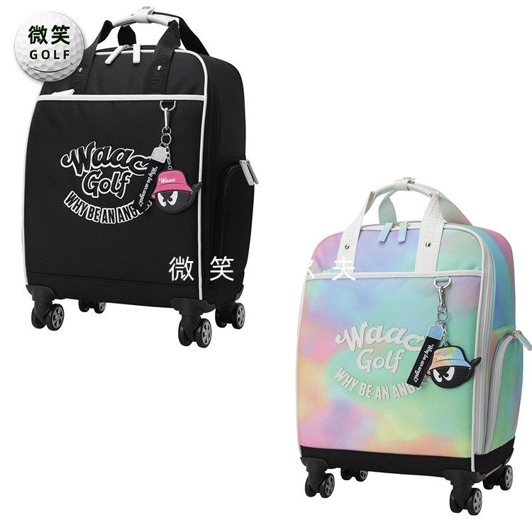 2025春新款韩国代购WAA*收纳大容量高尔夫球包带轮拉杆行李箱GOLF
