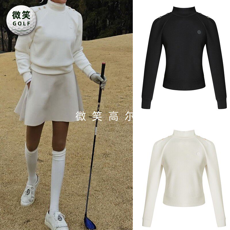 特价2025春季新款韩国代购时尚半高领高尔夫球服女士运动卫衣GOLF
