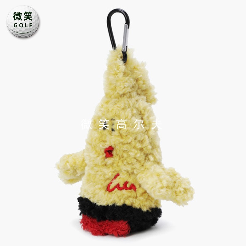 高尔夫毛绒运动收纳小球包挂件
