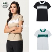 娃娃领配色高尔夫球服女士短袖 特价 韩国代购 新款 T恤GOLF 2025夏季
