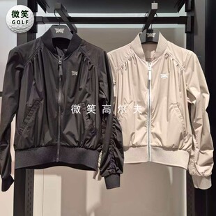 2025夏季新品韩国代购PX*高尔夫女士褶皱弹力舒适运动夹克外套