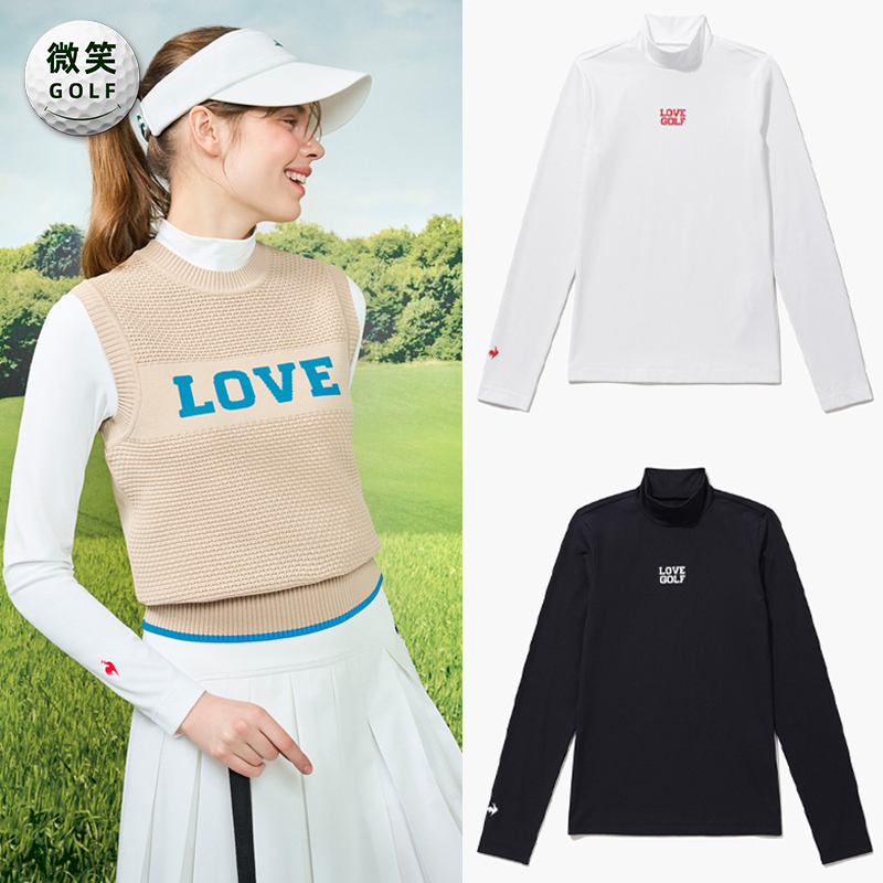 高尔夫女士高领百搭运动长袖T恤