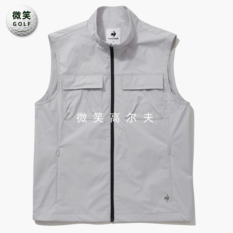 高尔夫男士拉链口袋运动马甲背心