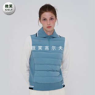 特价2025冬季新款韩国代购JDX拼接针织高尔夫球服女士羽绒长袖T恤