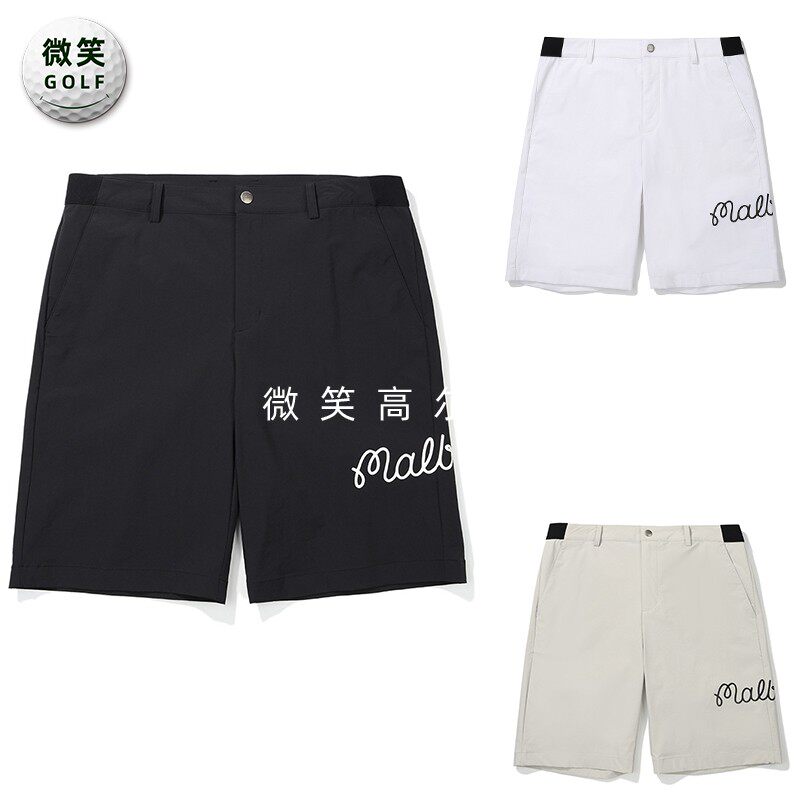 2025夏新款韩国代购MALBO*运动休闲高尔夫球服男士户外短裤GOLF