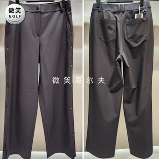 铆钉宽松运动阔腿长裤 2026春夏新品 女士时尚 高尔夫球裤 子 韩国代购